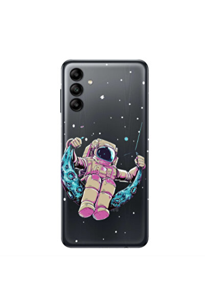 Other Samsung A13 5G Astronaut swinging on the moon Transparent Silicone TPU ...