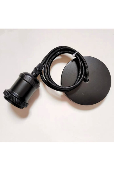 LightPlanet Pendul Soclu E27 Vintage Negru E27 maxim 60W Lungime Cablu 1m