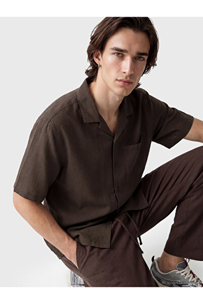 LC Waikiki Nevavm Loose Fit Linen-Look Men's Shirt with a Difference