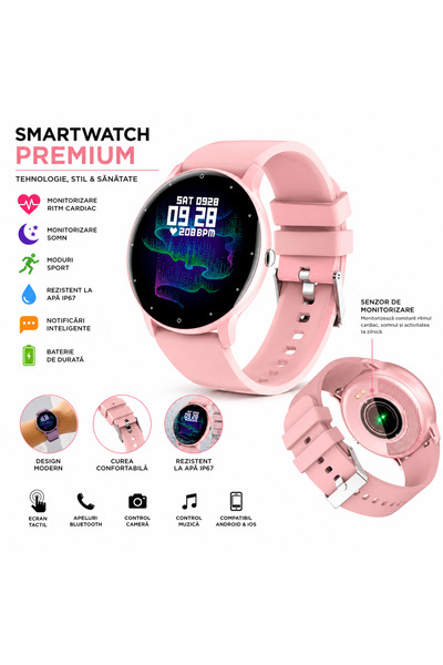 Shenzhen technology Ceas Smartwatch ZL02C Pro , Apel Bluetooth, Ecran Touch ,...