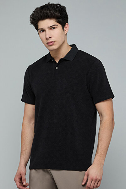 R&B Jacquard Polo T-Shirt with Short Sleeves