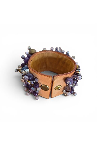 Enanice Handmade Beaded Bracelet Made from Donkey Skin