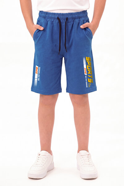 FYK COLLECTİON Sports Printed Comfortable Fit Daily Sports Summer Boys' Shorts
