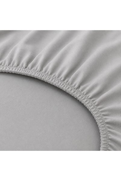 cottonkoza tekstil örme san. ve tic. ltd. şti. ملاءة سرير مطاطية من الألياف الدقيقة رمادي فاتح 100x200 180x200