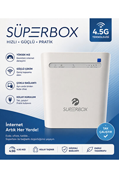 Turkcell Superbox 4.5G Taşınabilir Modem | Yüksek Hızlı Kablosuz İnternet Cihazı