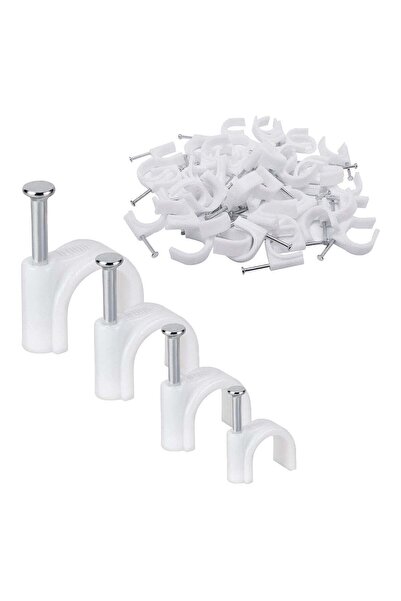 Duravel Electrical Cable Wire Round Clips, Steel Nails Tacks Holder for Organ...