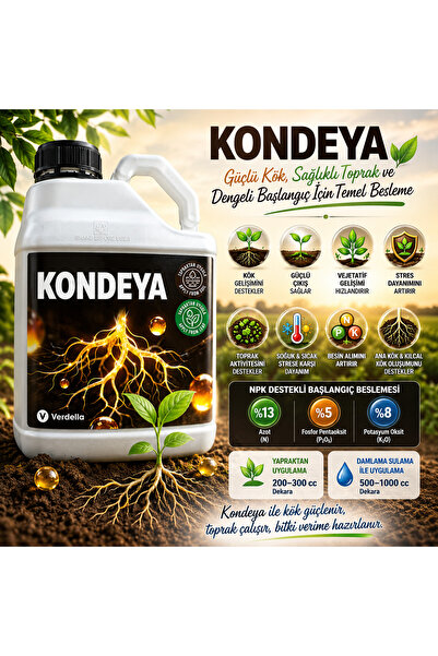 verdella KONDEYA Güçlü Kök Gelişimi ve Sağlam Başlangıç Destek Gübresi 5 LT/6KG