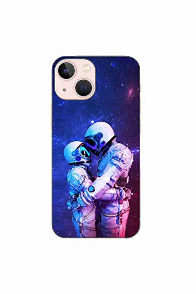 OEM Husa compatibila cu Apple iPhone 13 Mini Silicon Gel Tpu Model Astronauts...