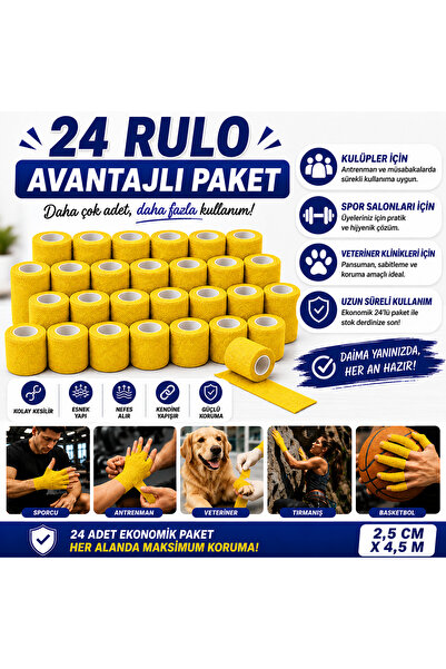 Octacare Elastični samolepljivi Coban zavoj, lepljivi Coban 2,5 cm x 4,5 meta...
