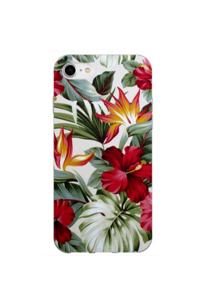Other Apple iPhone SE 2020 laves and flowers Transparent Silicone TPU Θήκη