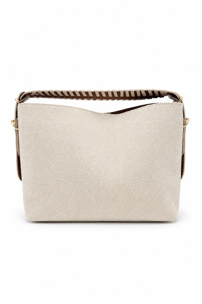 Sellini Elara Textured Cream Women's Hand and Shoulder Bag