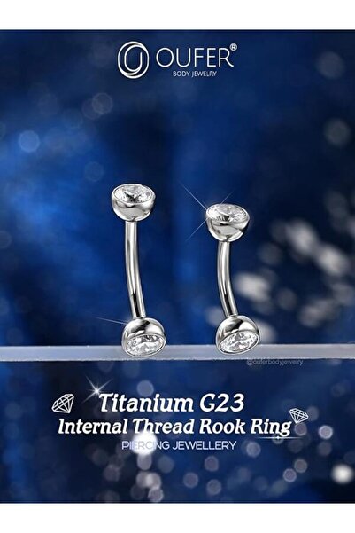 OUFER 16G Titan G23 rezistent la rupere, Barbell curbat cu filet interior, Zi...
