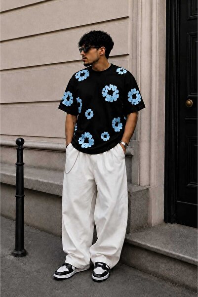 LOTS MODA Trend Printed Unisex Oversize T-Shirt