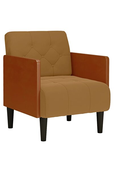 vidaxl Sofa Chair with Armrests Brown 55 cm Velvet