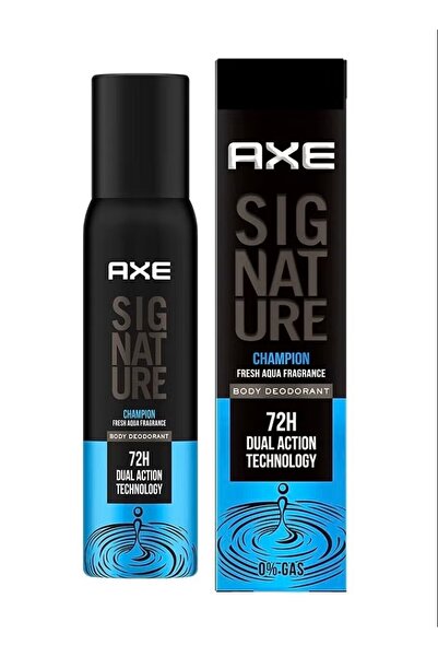 Axe Brand SIGNATURE CHAMPION FRESH AQUA FRAGRANCE BODY DEODORANT 72H DUAL ACT...