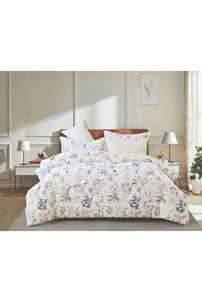 Alhabib bedding Summer Queen Microfiber Cream Floral Bedspread Bedspread for ...