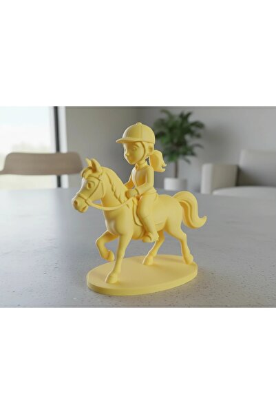 OEM Decorative Figurine Horse Rider, Cartoon Style Design, 3D Printed