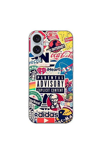 OEM Husa compatibila cu Apple iPhone 16 Silicon Gel Tpu Model Pop Art Brands