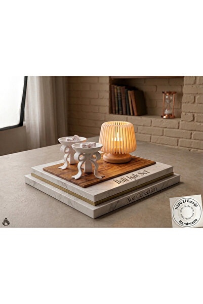 XOA Collection Vionella Light Set - Decorative Table Lamp & 2-Piece Turkish D...
