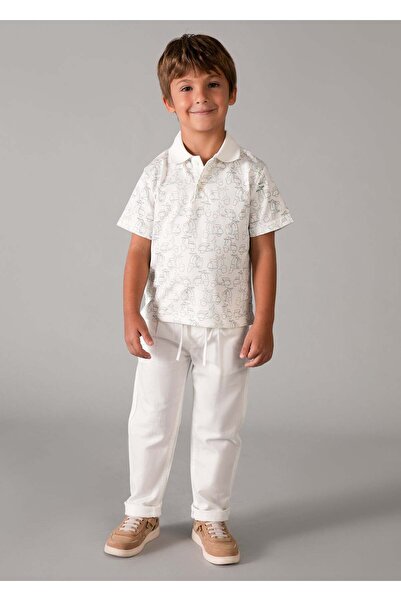 MAYORAL Boy's Poplin Trousers White