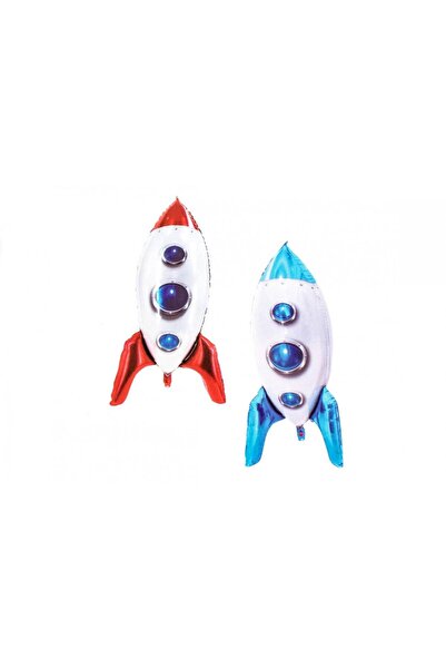 OEM Rocket Foil Balloons (Top Bottom Set of 3) Blue