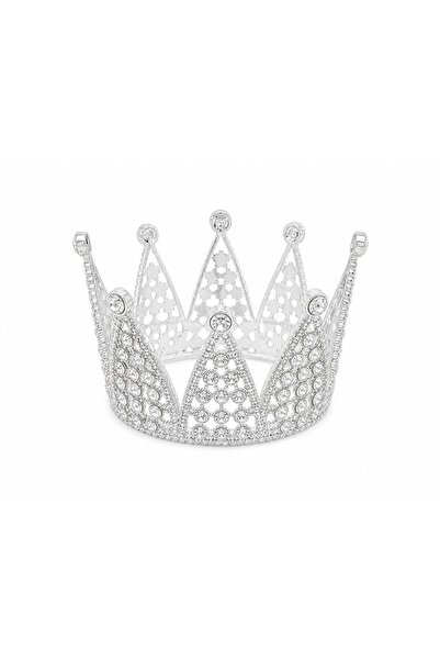 OEM Mini light silver crown with simple crystals