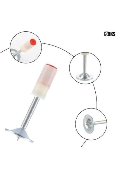 Trendily Set de capete de șurub tip ciupercă pentru pistol de fixare, 200 de ...