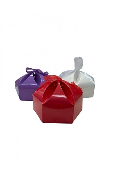OEM Cutie Din Carton Forma Hexagonala 10/Set Rosu