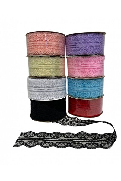 OEM Lace Ribbon Hearts 5cm Purple