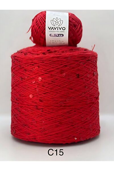 VAVIVO HANDKNITTING YARNS 50GR VAVIVO GALAXY 3+6 MM İRİ PULU PAYETLİ EL ÖRGÜ ...