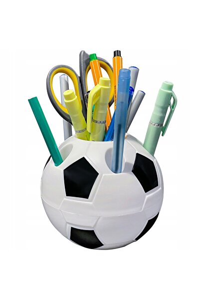 Ayawaska Soccer ball shaped desk organizer, Pen and pencil holder and accesso...