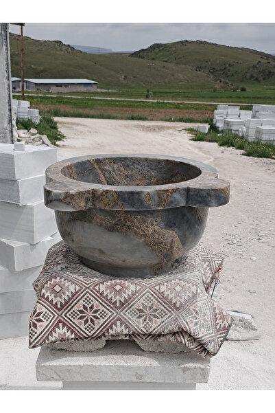 DECA STONE Ateş Gri Mermer Hamam Kurnası-Hamam Taşı-Mermer Kurna-Banyo Taşı
