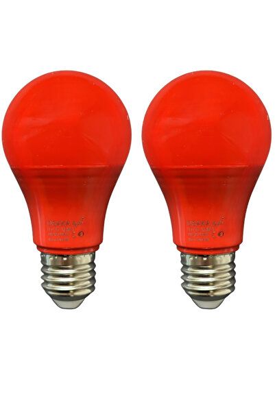 Osaka Light (2 Adet) Osaka 10W Kırmızı Işık E27 Duylu (Kalın Duy) Led Ampul