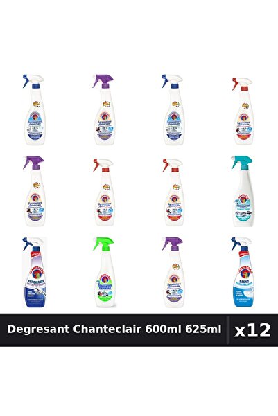 Chanteclair Set 12 Degresant Universal 600-625ml - 8 Arome Asortate, Anticalcar