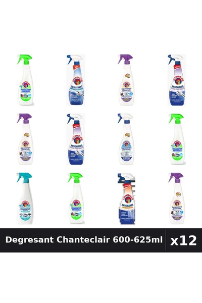 Chanteclair Set 12 Degresant Universal 600-625ml - 8 Arome, Anticalcar, Detar...