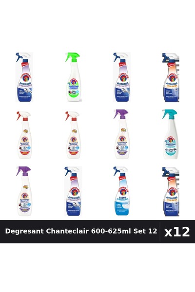 Chanteclair Set 12 Degresant Universal 600-625ml - 7 Arome, Anticalcar, Lamai...