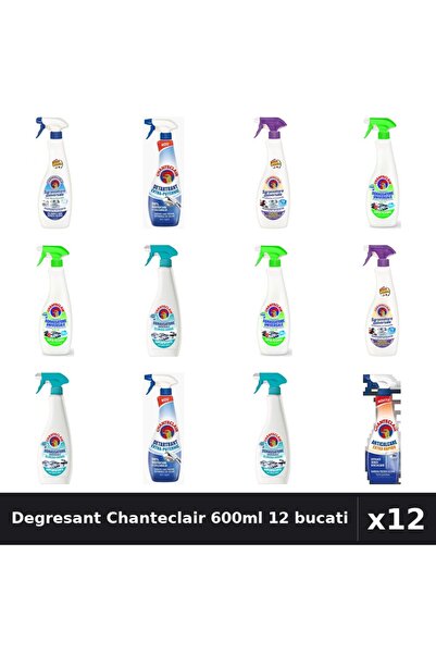 Chanteclair Set 12 Degresant Universal 600-625ml - 7 Arome, Bicarbonat, Lamai...