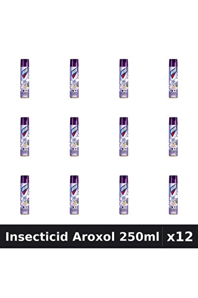 Aroxol Set 12 Spray Insecticid 250ml - Anti Gandaci, Tantari, Muste - Protectie