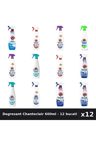 Chanteclair Set 12 Degresant Universal 600ml - 9 Arome Asortate, Anticalcar, ...