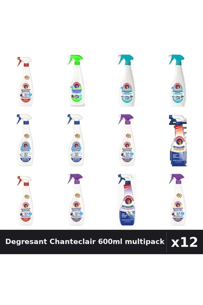 Chanteclair Set 12 Degresant Universal 600-625ml - 7 Arome, Anticalcar, Bicar...