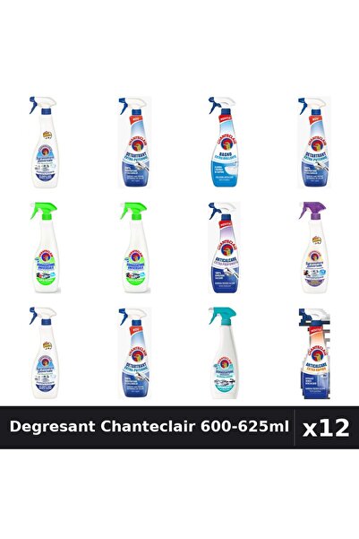 Chanteclair Set 12 Degresant Universal 600-625ml - Bicarbonat, Lămâie, Lavandă