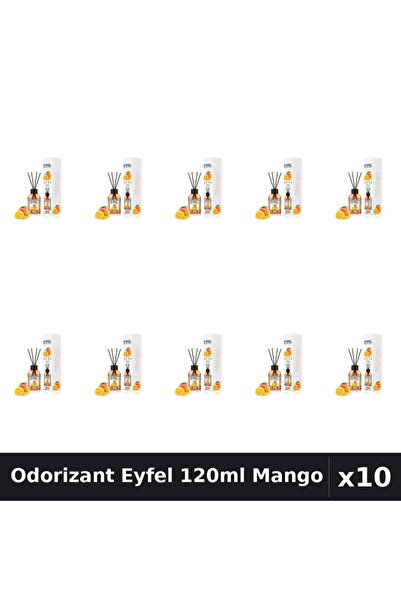 Eyfel Set 10 Odorizant Camera Betisoare 120ml - Mango, Parfum Intens Casă