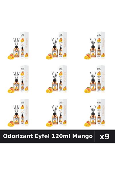 Eyfel Pachet 9 Odorizant Camera Betisoare Mango 120ml - Parfum Intens