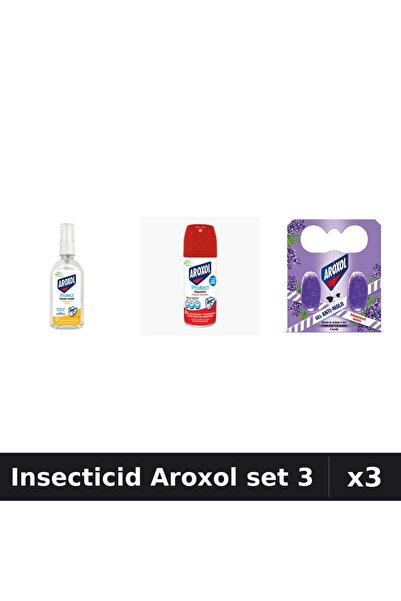 Aroxol Set 3 Insecticid - Loțiune 85ml, Spray 100ml, Spirale Anti-Insecte