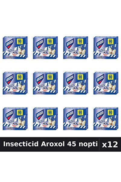 Aroxol Set 12 Aparat Electric & Rezerve Insecticid 45 Nopti - Protectie Casa