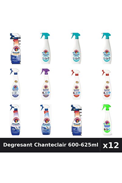 Chanteclair Set 12 Degresant Universal 600-625ml - 8 Arome Asortate Curatenie