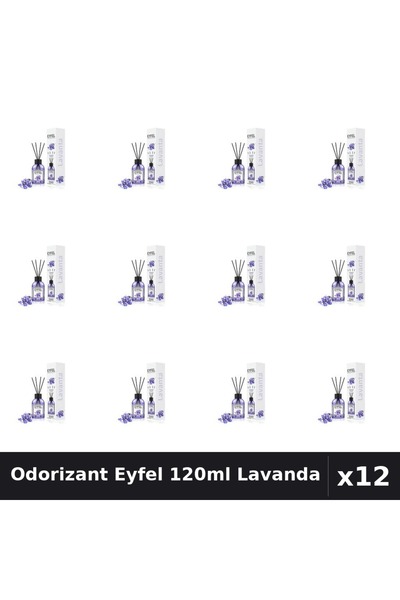 Eyfel Set 12 Odorizant Camera Betisoare Lavanda - 120ml Parfum Intens
