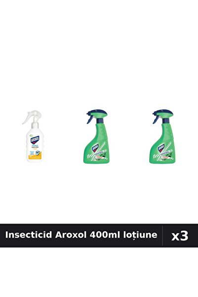 Aroxol Set 3 Spray Insecticid 400ml + Loțiune Repelent - Anti Insecte Casa