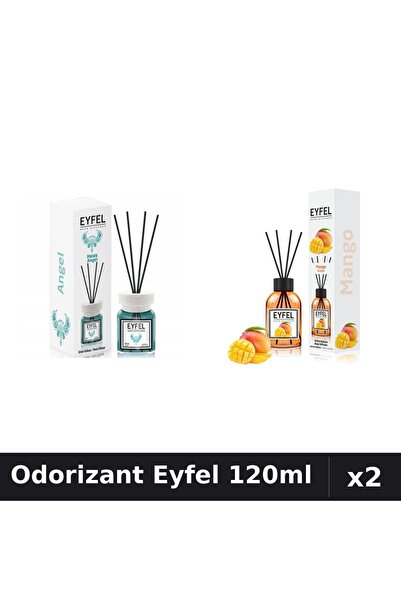 Eyfel Set 2 Odorizante Camera cu Betisoare 120ml - Angel, Mango