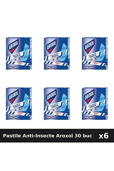 Aroxol Set 6 Pastile Anti-Insecte 30 buc - Protecție Eficientă Casa, Gândaci,...
